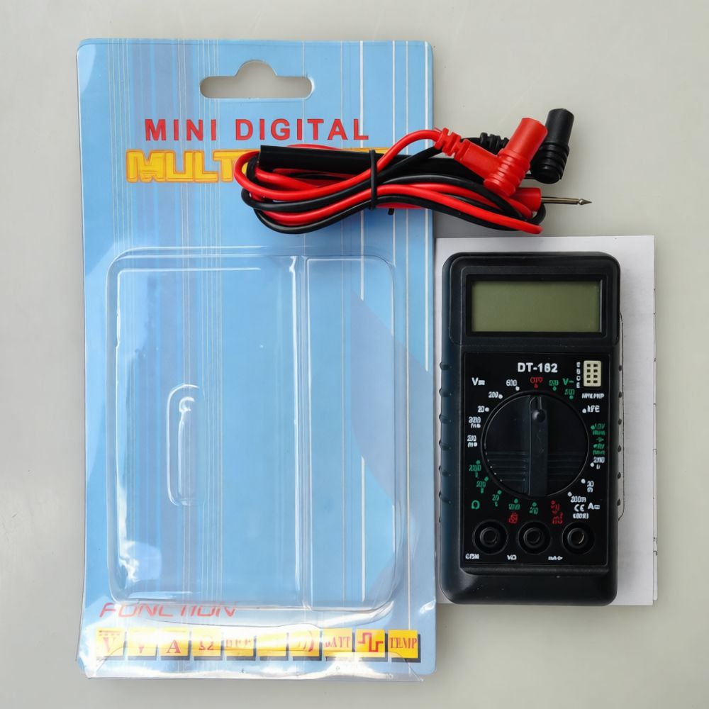 Electronics Repair Basics - DT182 มัลติมิเตอร์ดิจิทัลขนาดพกพา เครื่องทดสอบแรงดันและกระแสไฟฟ้าแบบมินิ เครื่องมือซ่อมไฟฟ้า สำหรับใช้ในบ้าน นักเรียน
