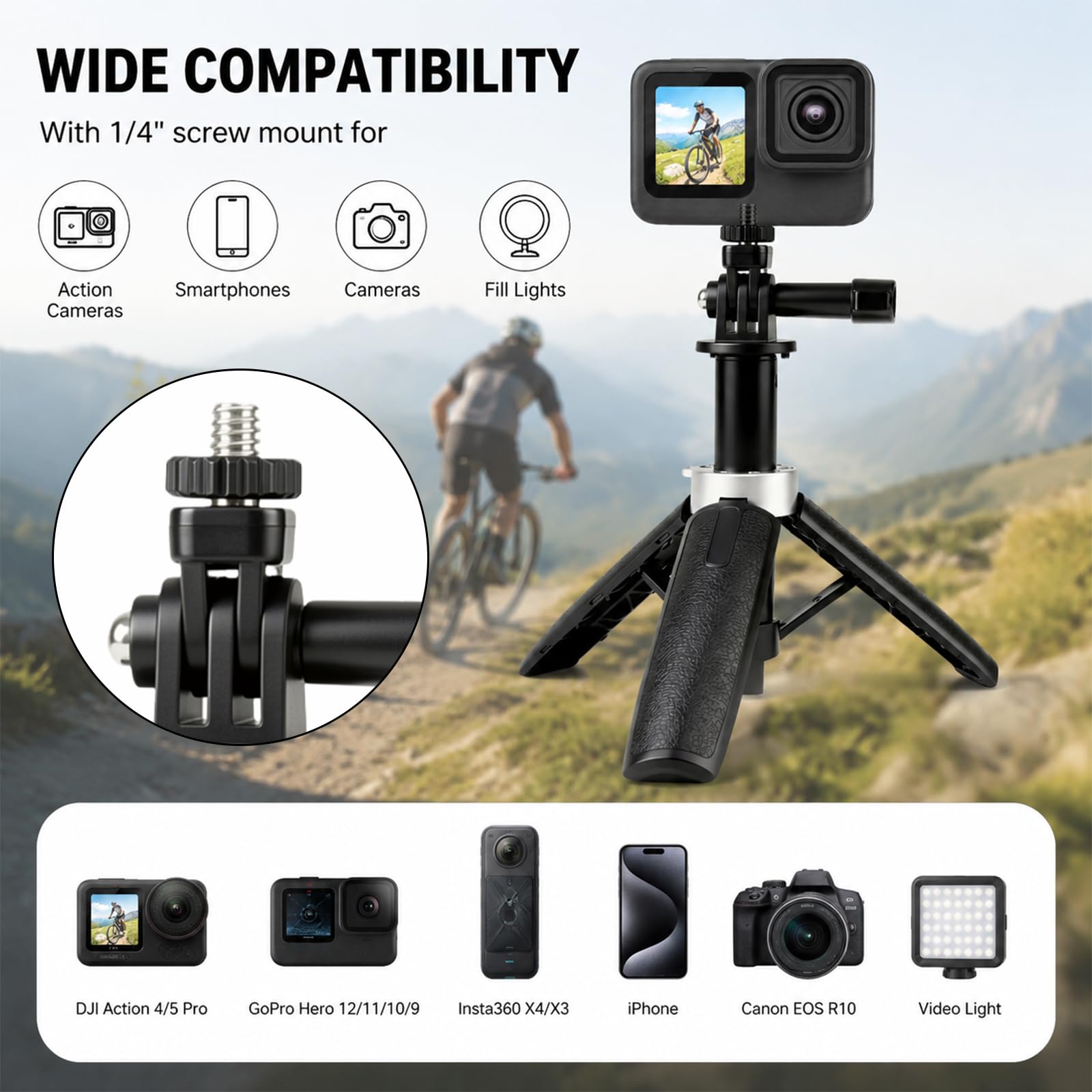 ขาตั้งกล้องแบบพับได้ขนาดเล็ก ป - Gopro Action Camera Hero 12 Black บทวิจารณ์และราคา